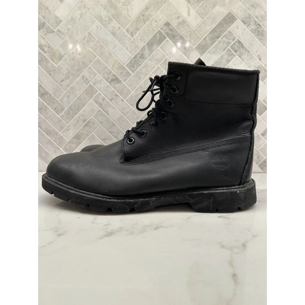 Timberland Premium 6 Inch Waterproof Boots‎ Men's 10.5 Black Leather Lace Up