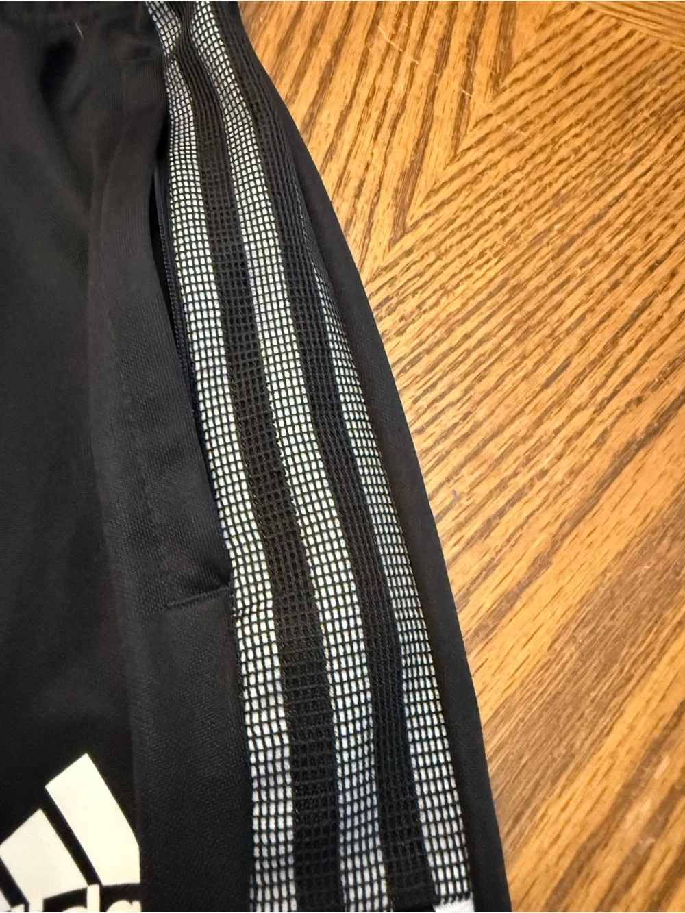 adidas Black Joggers with White Side Stripes