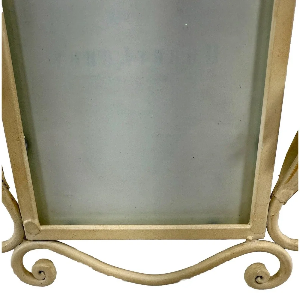 Vintage Metal Floral Picture Frame 3D Sculptural‎ Holds 4x6 Photo Tabletop EUC