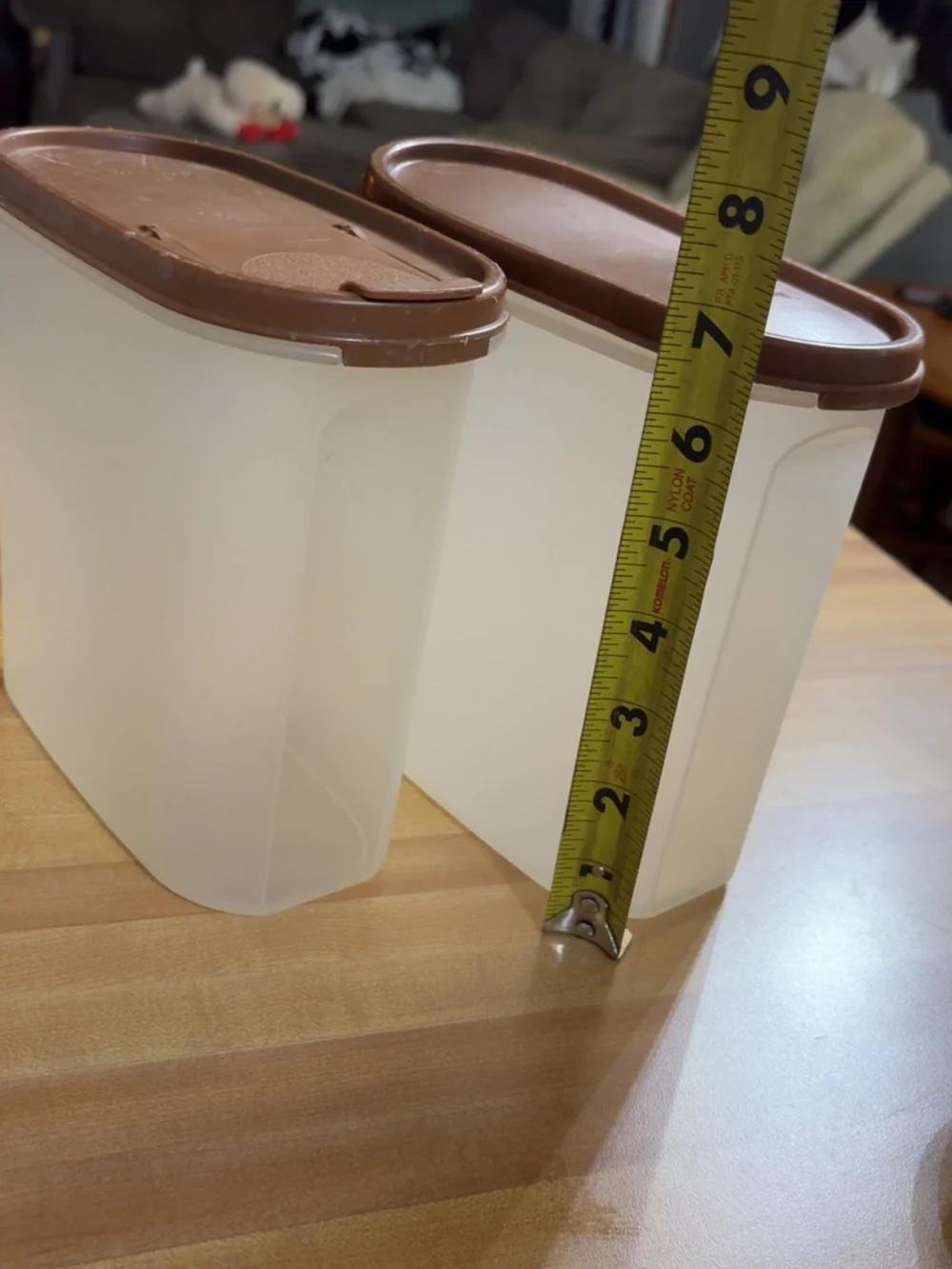 Brown Vintage Tupperware storage container set