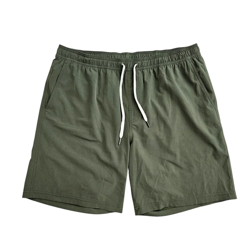 Fair Harbor Mens 2XL Anchor Boardshorts Green Lined Swim Trunk Drawstring Shorts