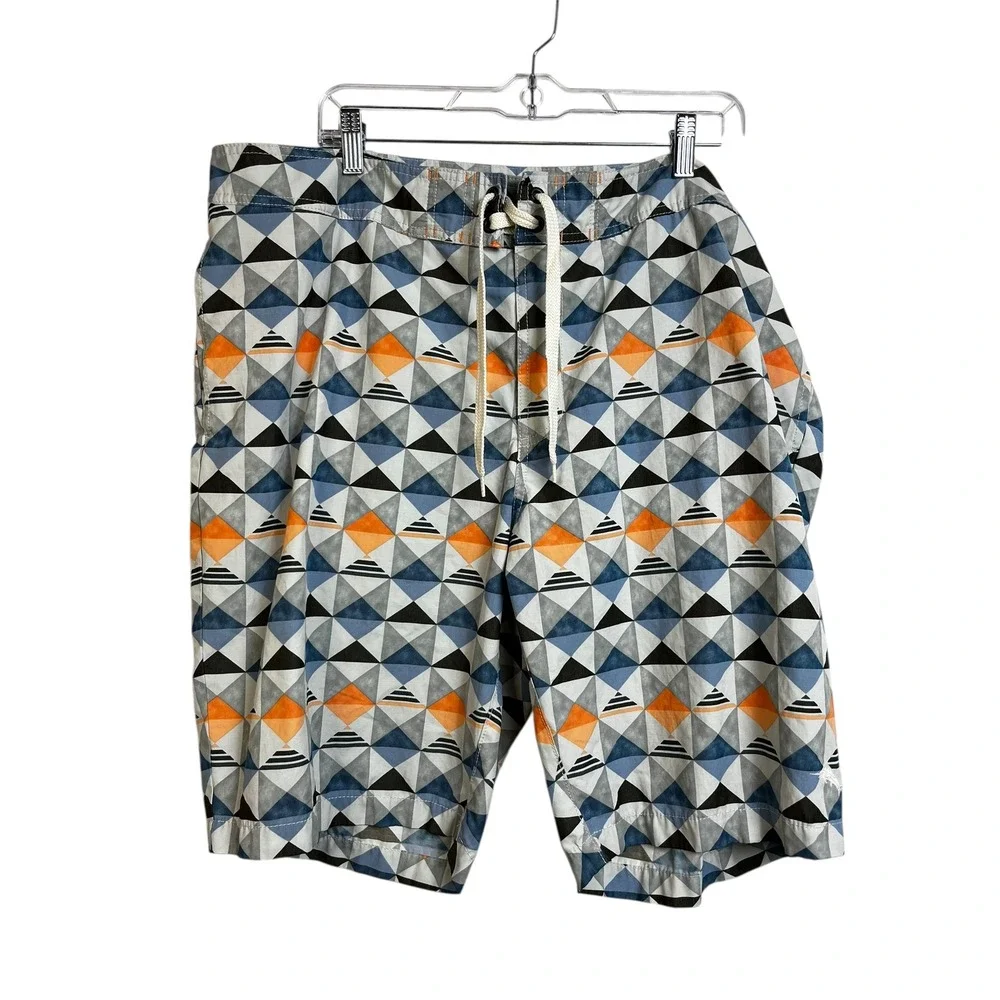 Tommy Bahama‎ Relax Men's Swim Board Shorts Size 40 Geometric Print Drawstring