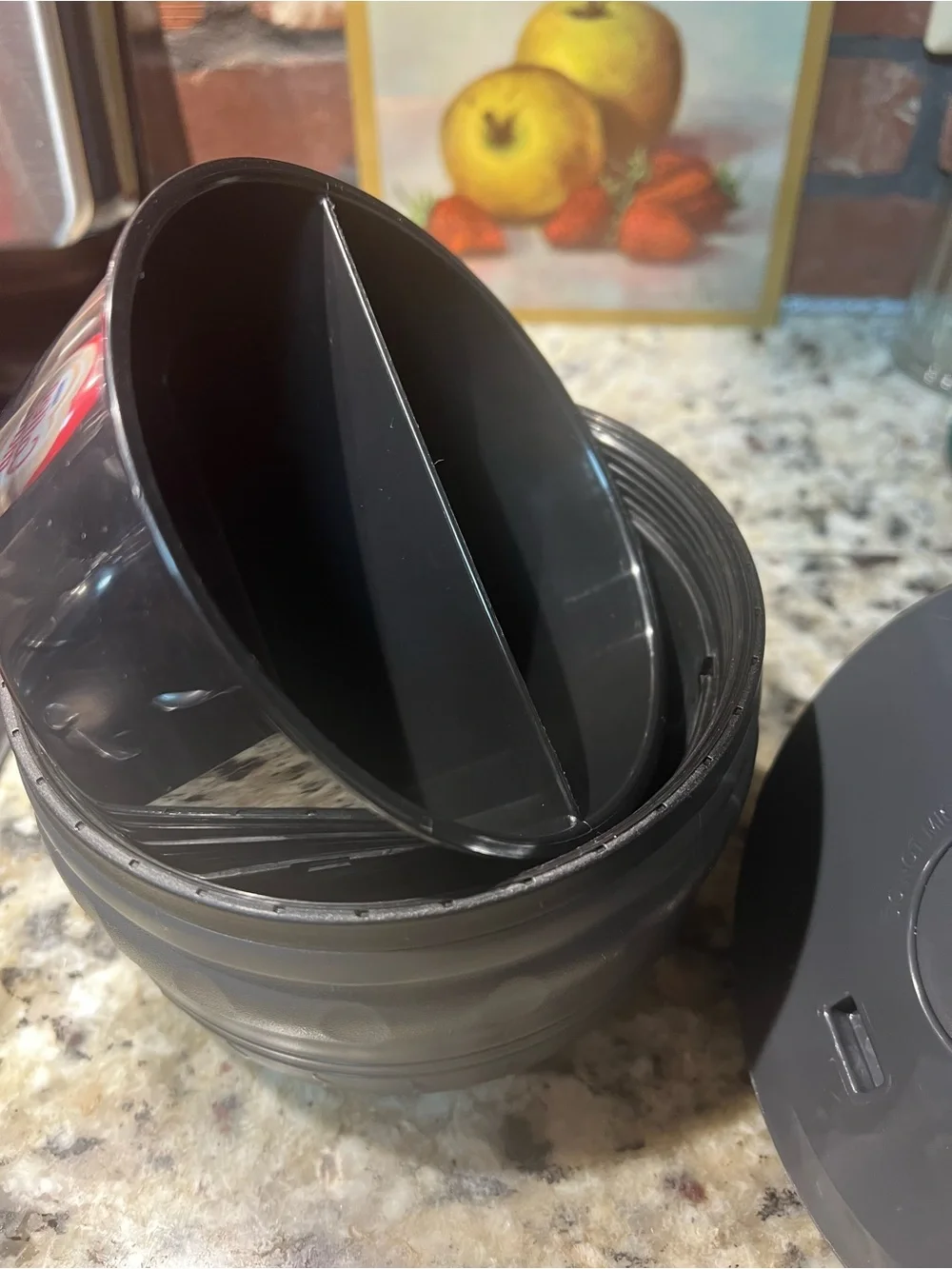 Aladdin Micro Magic Handled Food Thermos Gray Insulated Food Container Screw Lid