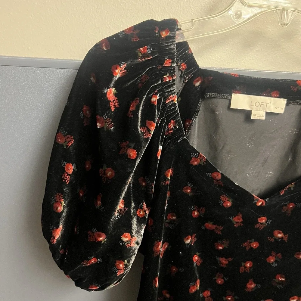 LOFT velour floral