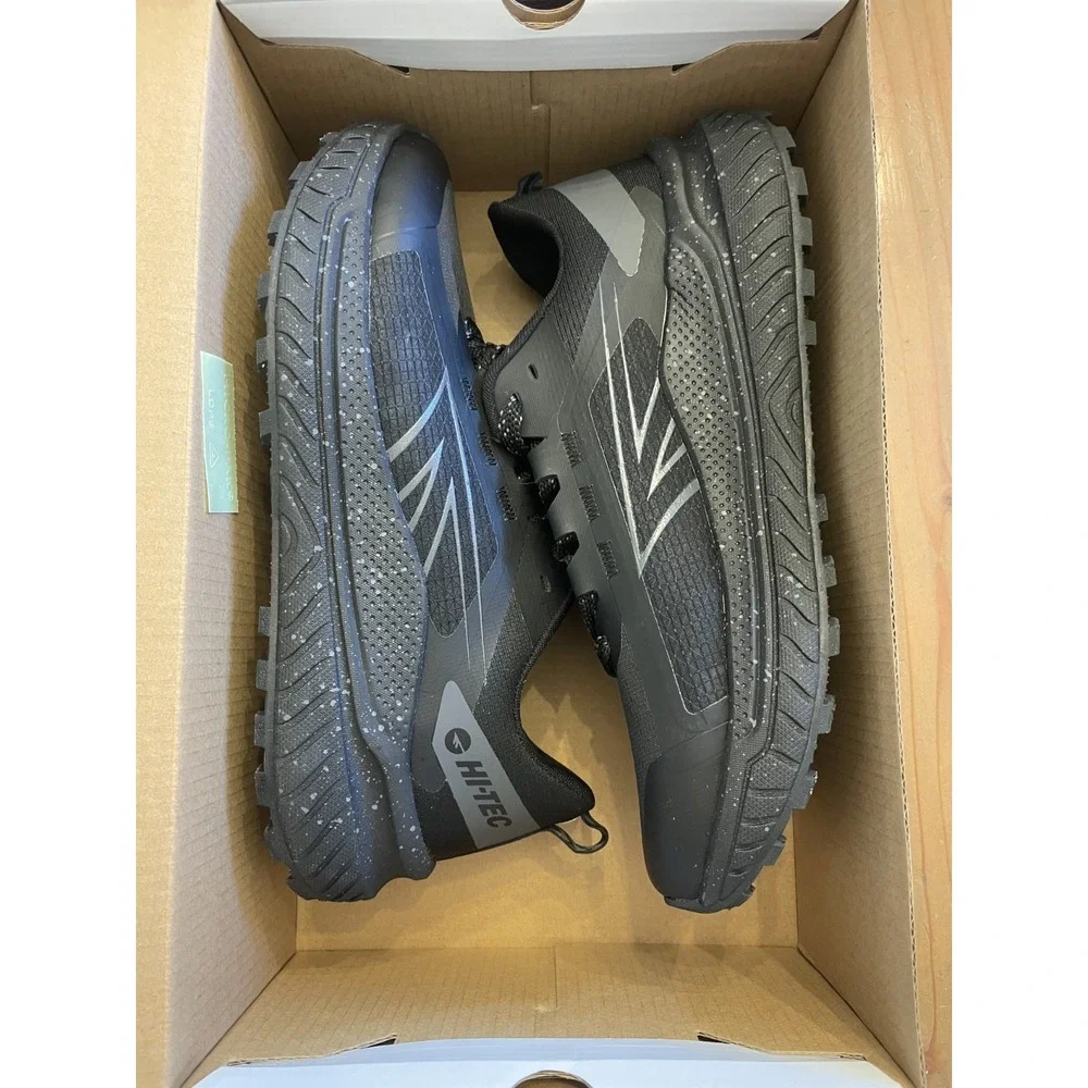 Hi-Tec Men's Trail‎ Running Hiking Tennis Shoes Black, Asphalt Sneaker Men Sz 10