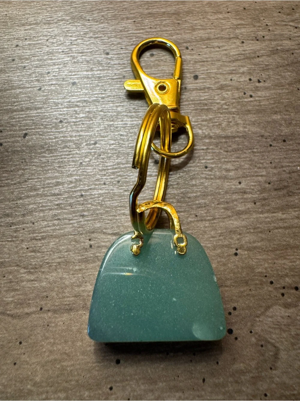 Hand Bag Keychain/Bag Charm with Gold Tone Hardware