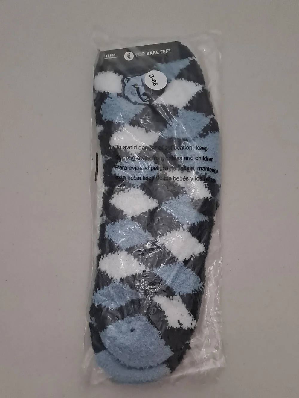 For Bare Feet Memphis Grizzlies Men's Size 5-12, Women's Size 6-11
