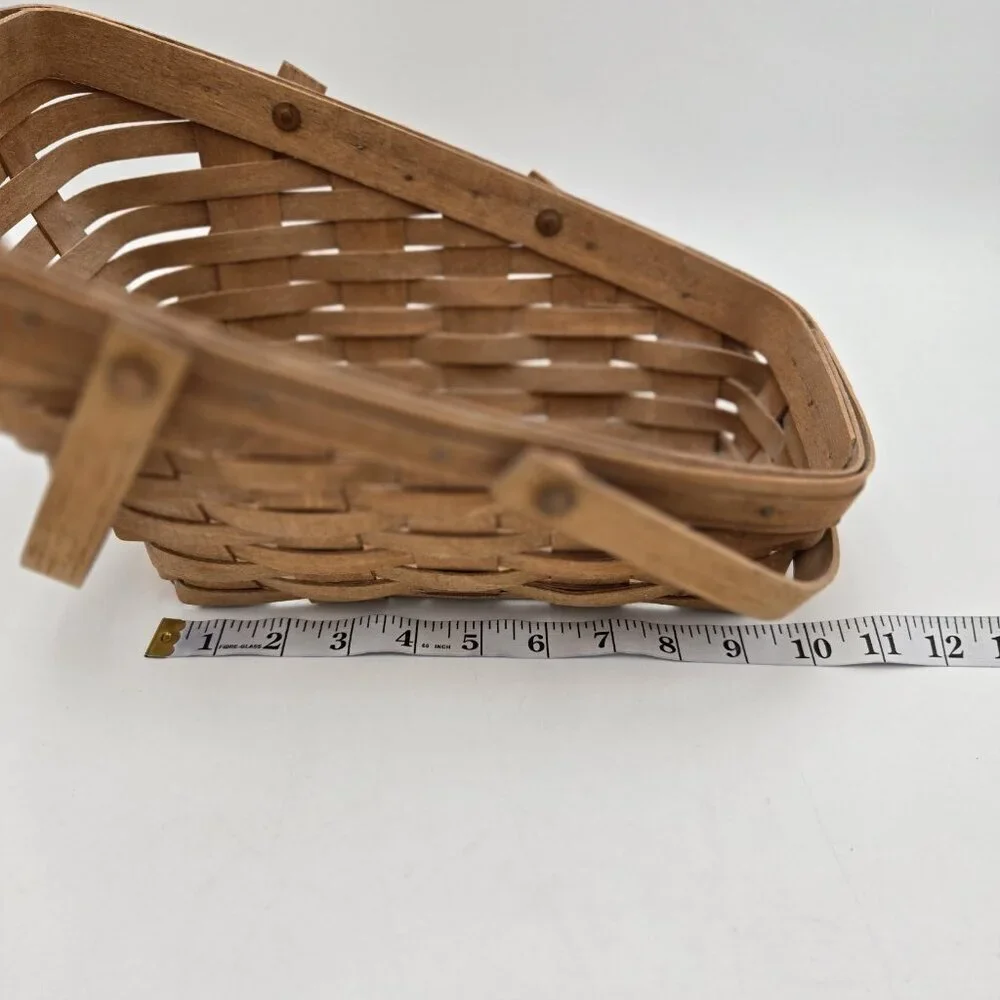 Longaberger Medium Vegetable Basket 1988 Signed SMC USA 12 X 11 Double Handles U