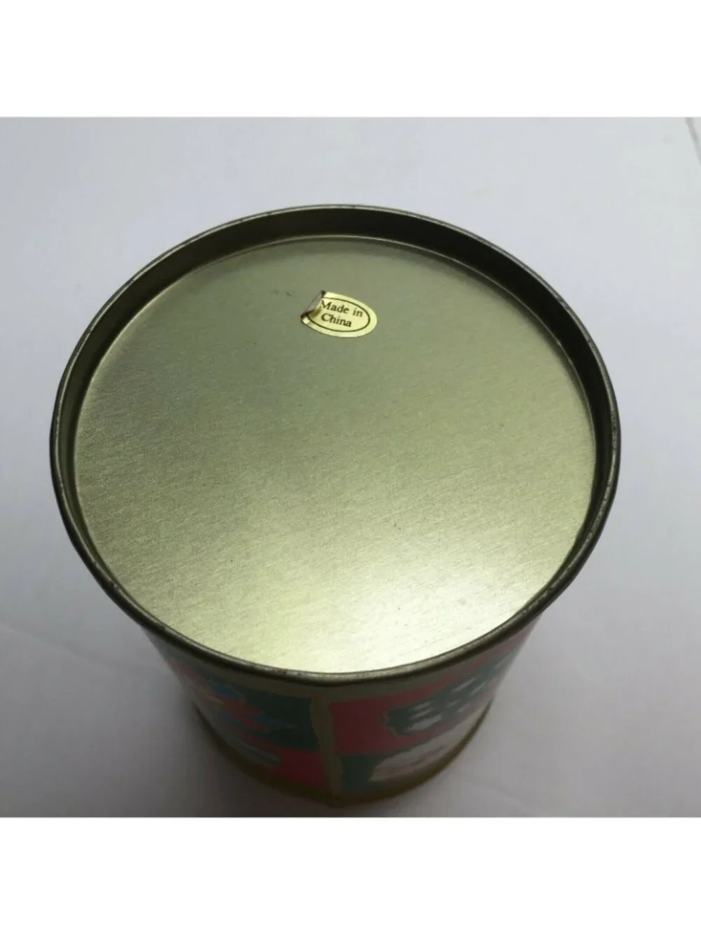 Christmas Holiday Cylinder Cookie Candy Present Tin Gift Giving Santa Bell