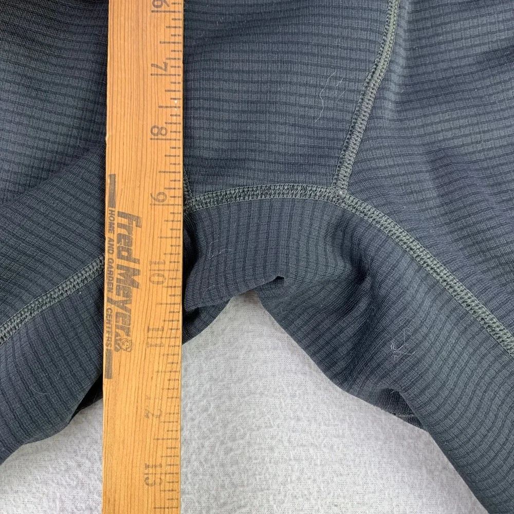 REI Midweight Base Layer Bottoms Mens S Gray Grid Fleece Thermal Pants