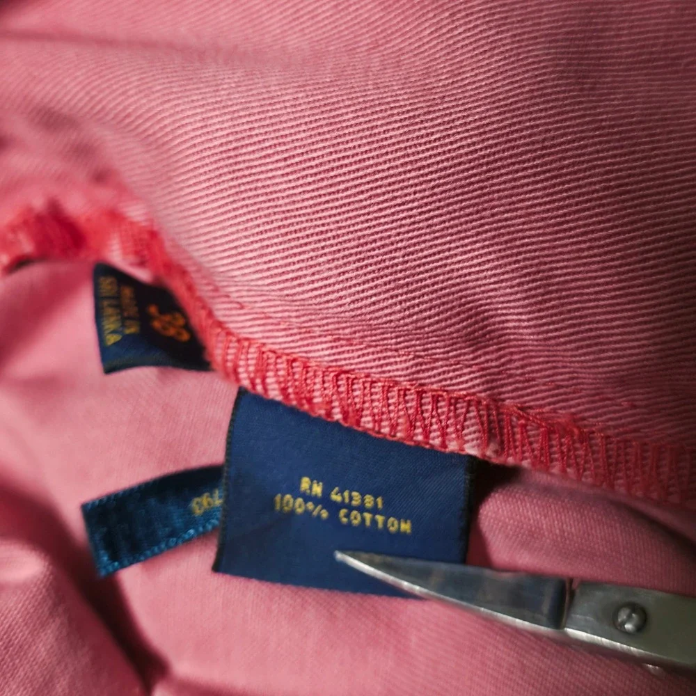 Polo Ralph Lauren Chino Shorts Men's 38 Pink Cotton Classic Fit Stain On Leg