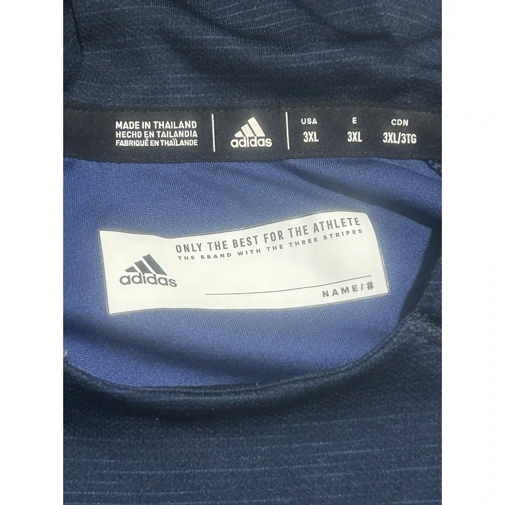 Adidas Denver Broncos Football Game Mode Knit Shirt Hoodie 3XL‎ Climalite Blue