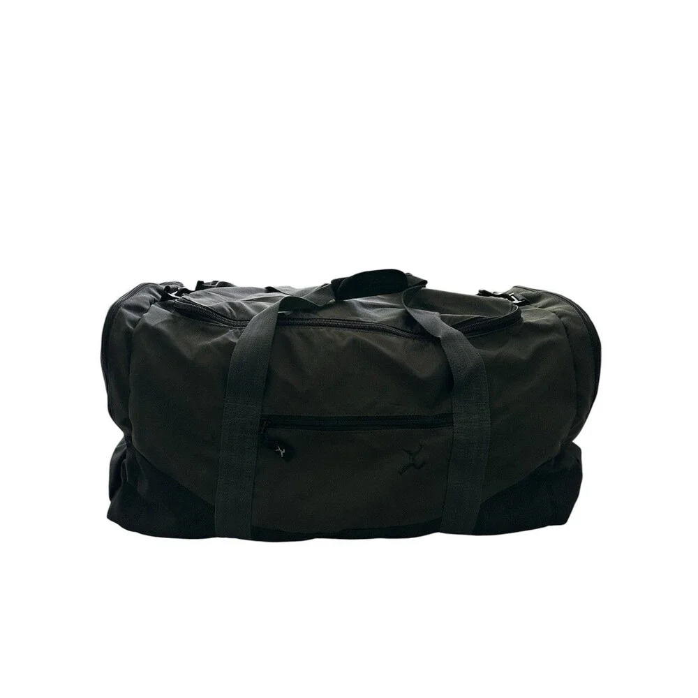 Camp Inn Vintage 3-Pocket Cargo Bag Olive Green Large Travel Duffel 314-048-007