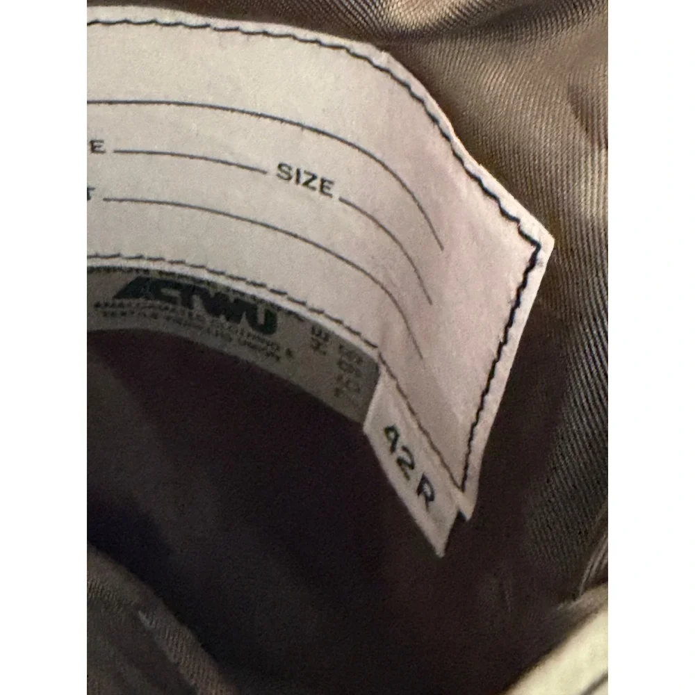 Hart‎ Schaffner Marx Mens 42R Blazer Ariel Worsteds Virgin Wool Pinstripe Brown