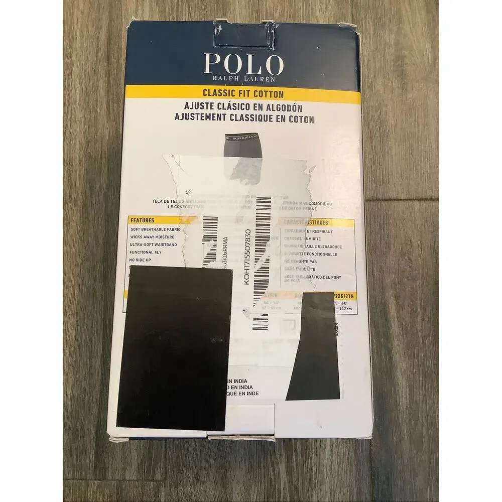 Polo Ralph Lauren Men's L 5-Pack Classic Fit Cotton Boxer Brief V6-15