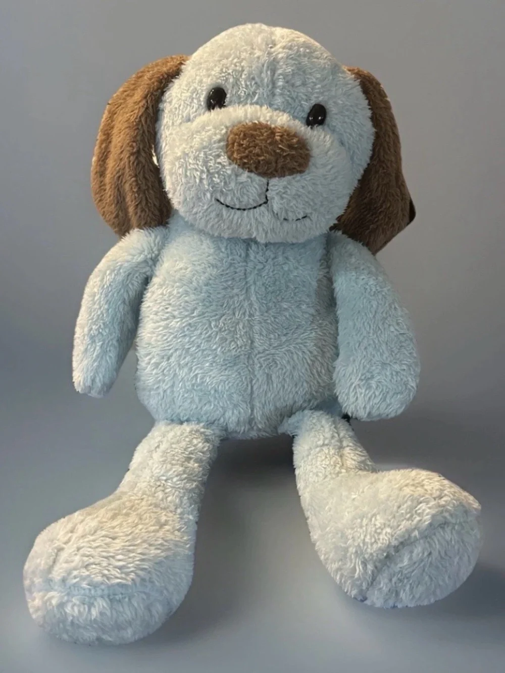 Animal Adventure Plush Blue & Brown Puppy Dog Toy - Soft Cuddly Pet Plush