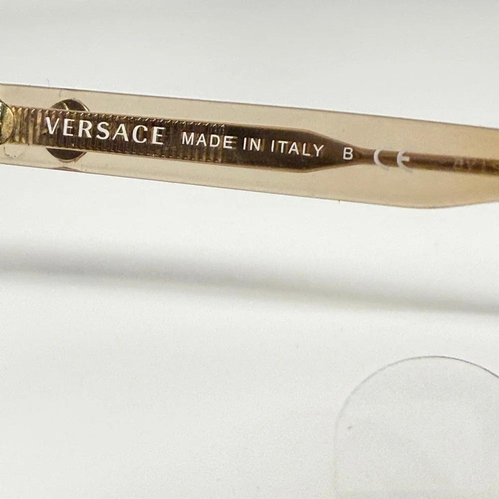 Versace‎ 3263-B 5288 Eyeglasses Frames Champagne Gold Glitter Medusa 54-17-140