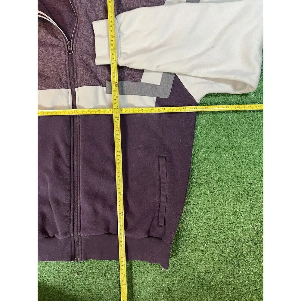 Adidas Originals BR-8 Full Zip Hoodie DW4366 Burgundy/Grey‎ Men's Size Large