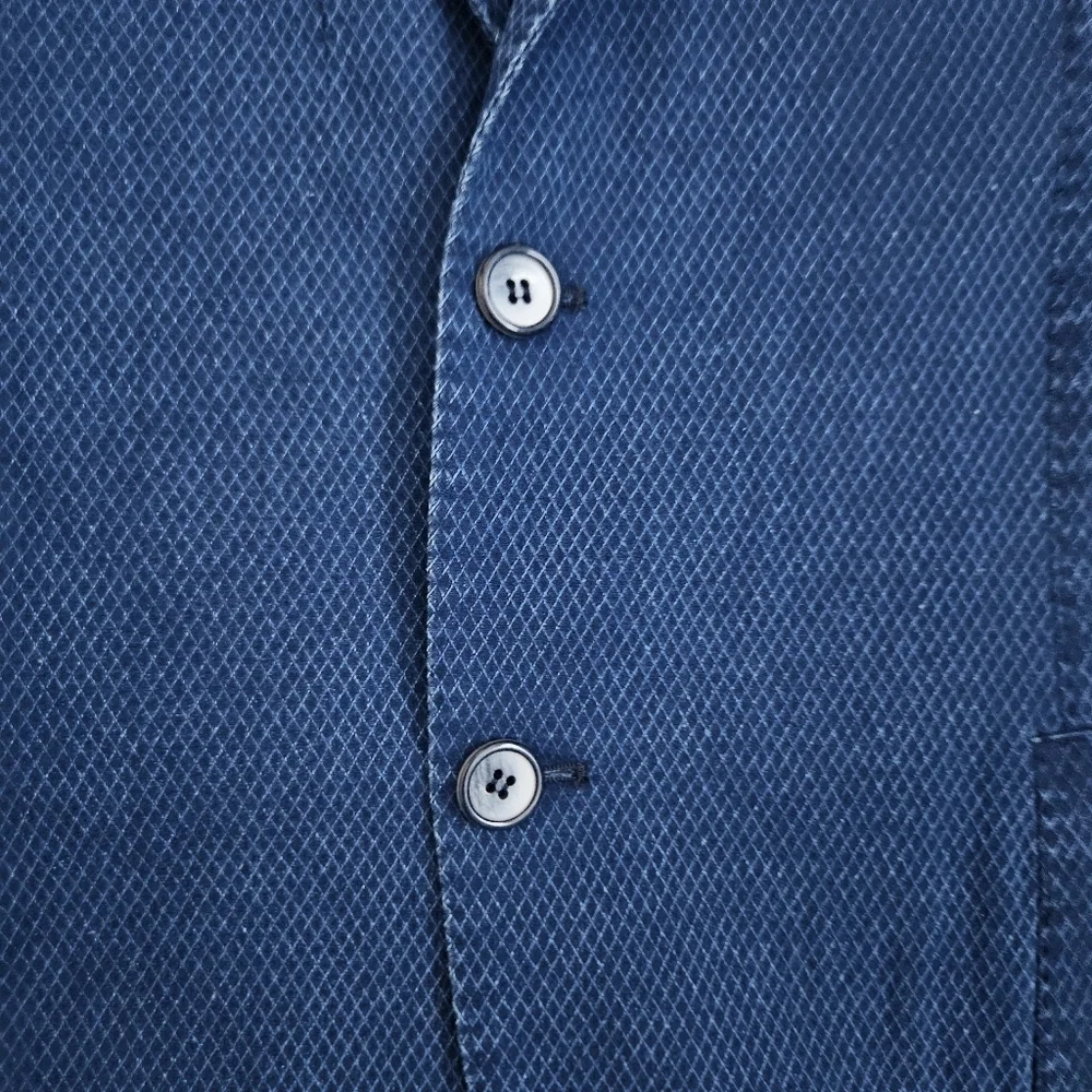 JERRY KEY Blazer Men's 40 EU‎ 50 Blue Cotton GIACCA Jacket UNSTRUCTURED