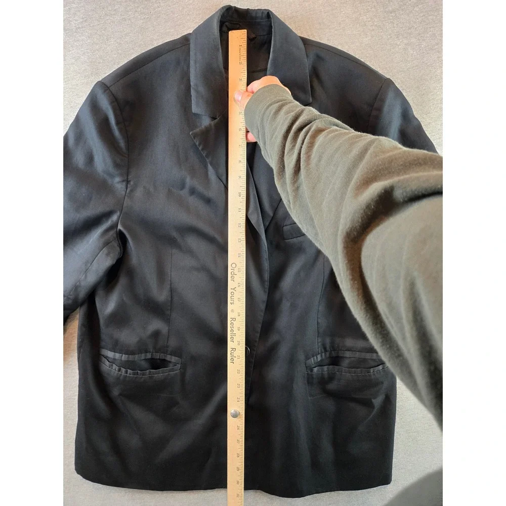 COS Blazer Mens 40 Black Lyocell 1 Button Minimalist Quiet‎ Luxury Contemporary