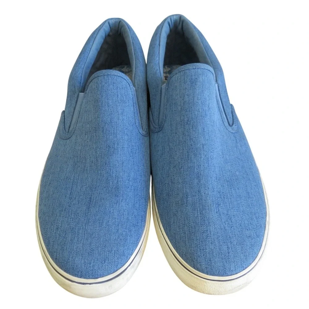 Guy Harvey Mens Pacific Oxford Blue Textile Slip On Sneakers Size 13‎