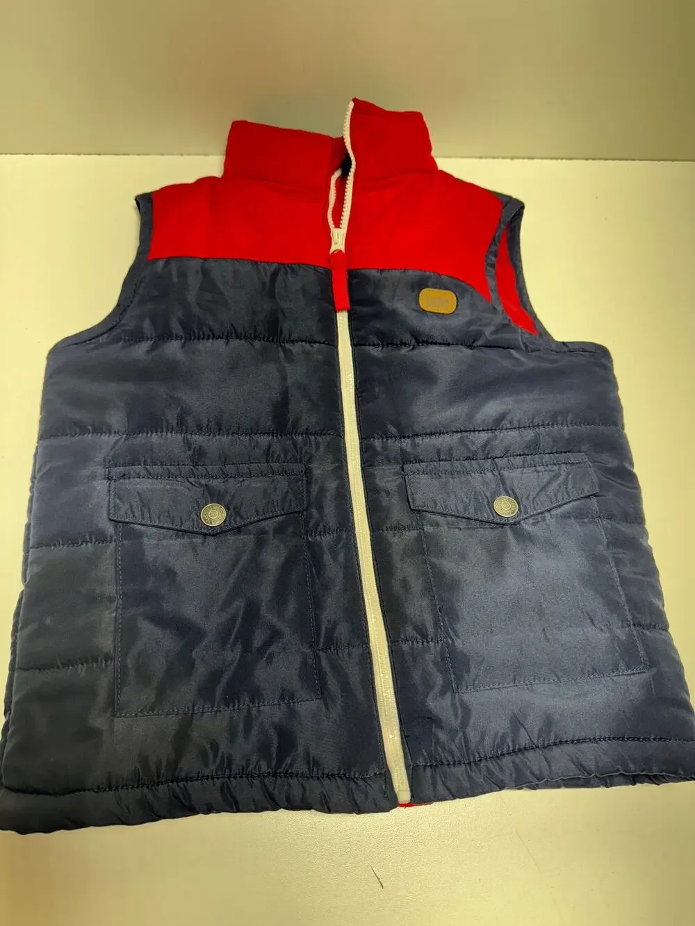 Lee Authentic Brand Toddler Vest Sz 5 Red And Black Zippered Kids