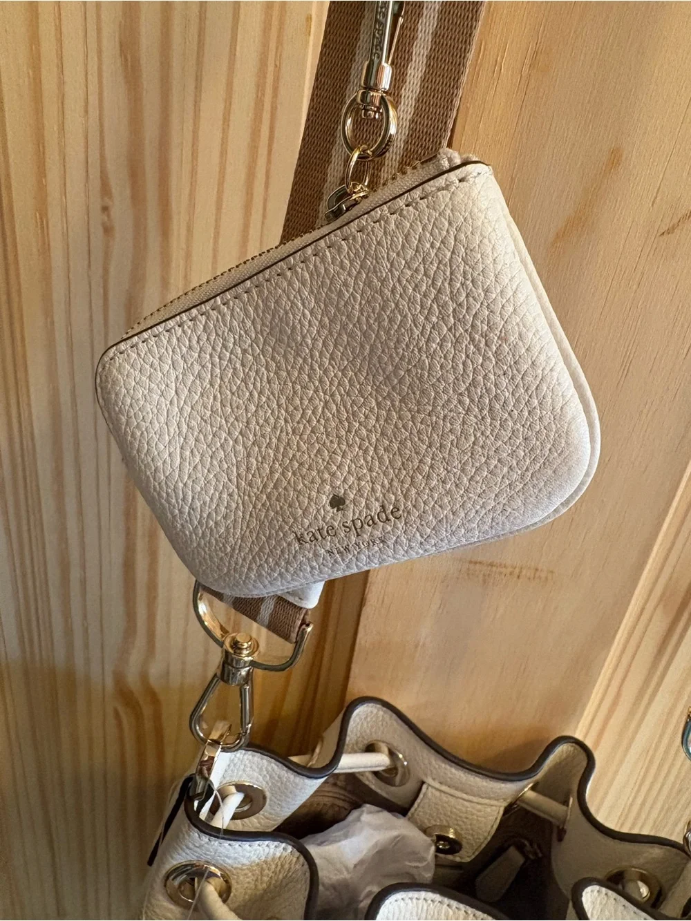 kate spade cream pebbled