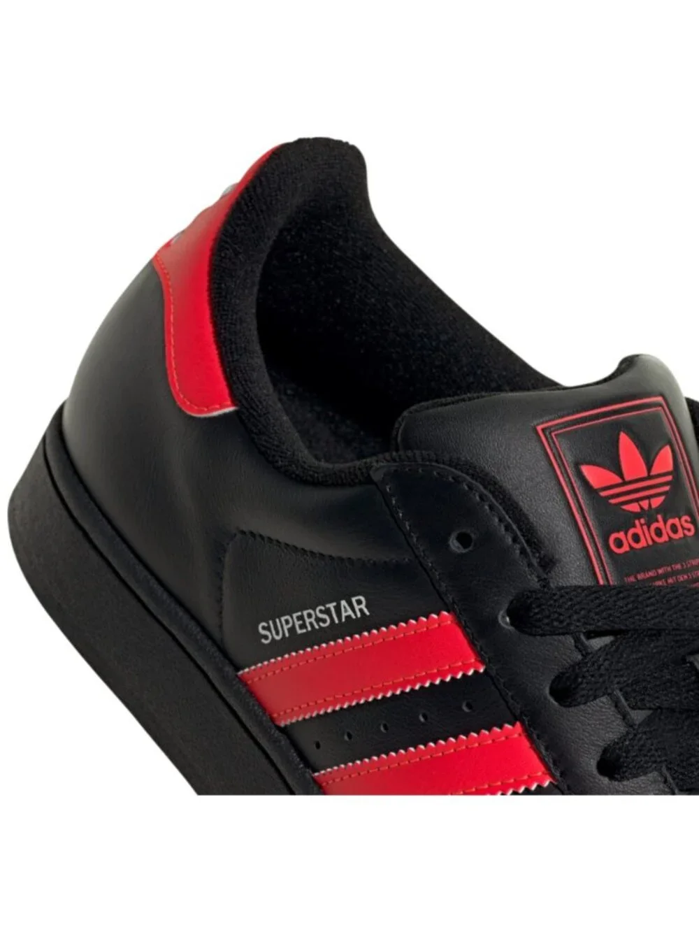 adidas Originals Superstar II Unisex Casual Shoes Black Lucid Red JQ3176 NEW