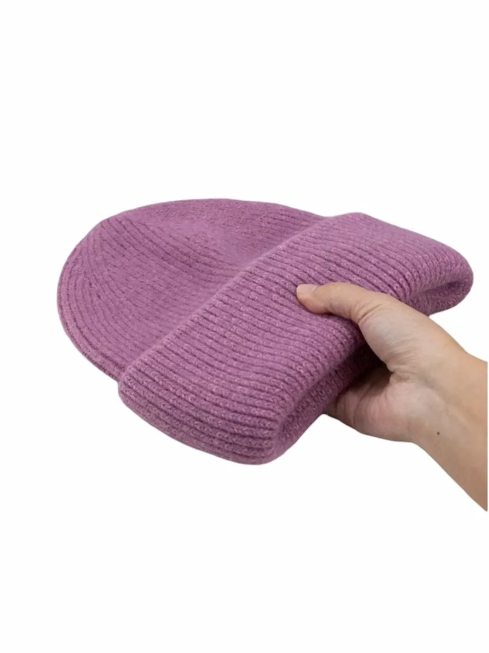 Soft Ribbed Beanie in Tender Purple New Without Tags