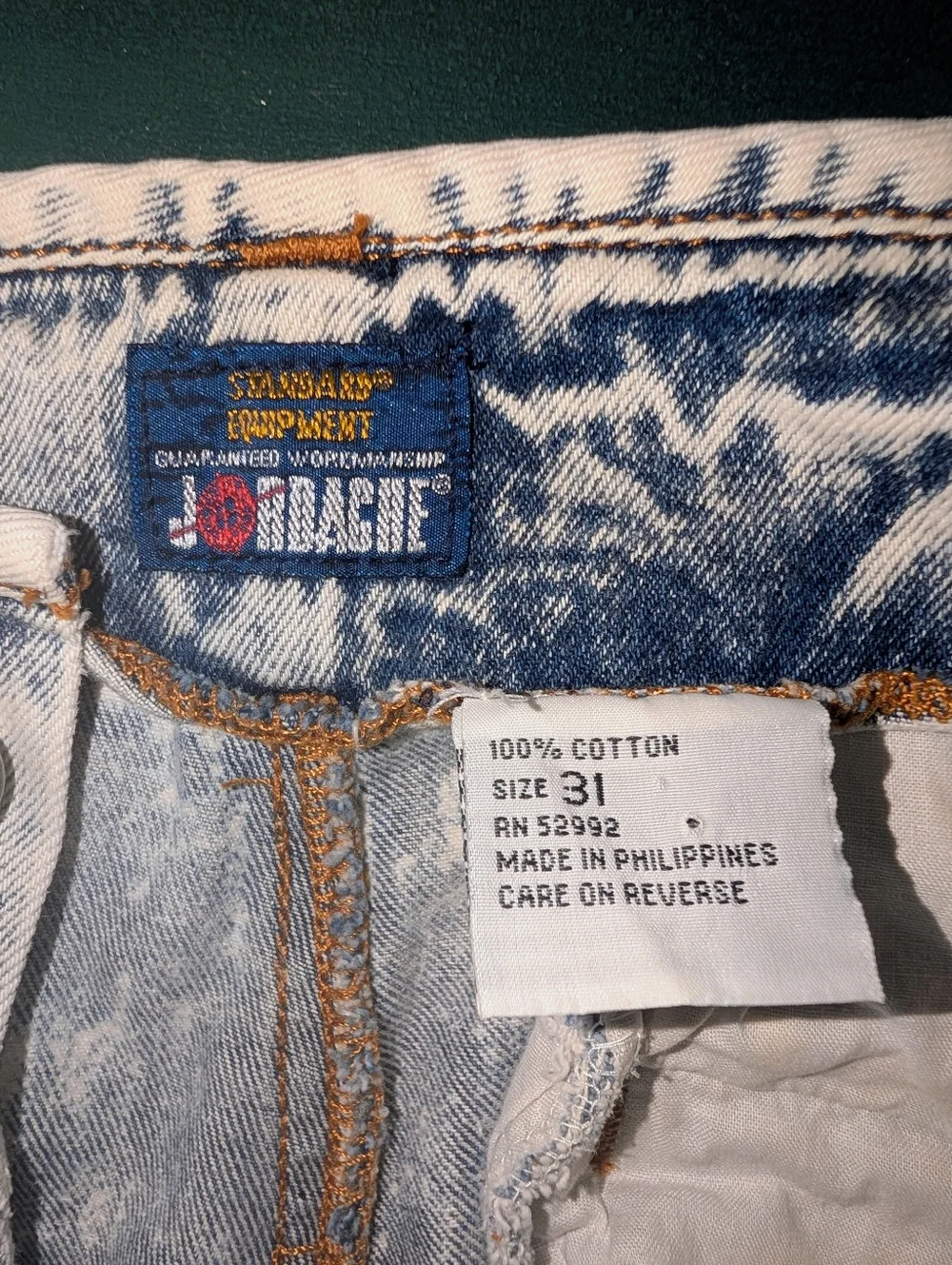 Jordache Vintage 80s Acid Wash Denim Pleated Shorts High Rise Jorts 31