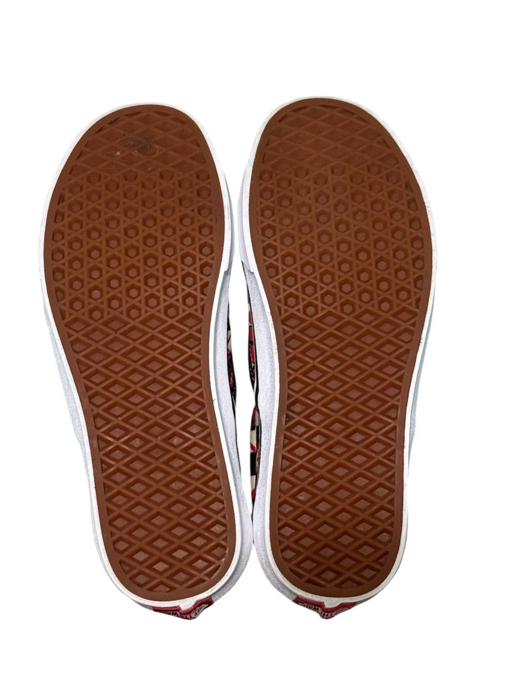 Vans Classic Slip-On Checkerboard Red Graffiti Skate Shoes Men’s 7.5 Women’s 9