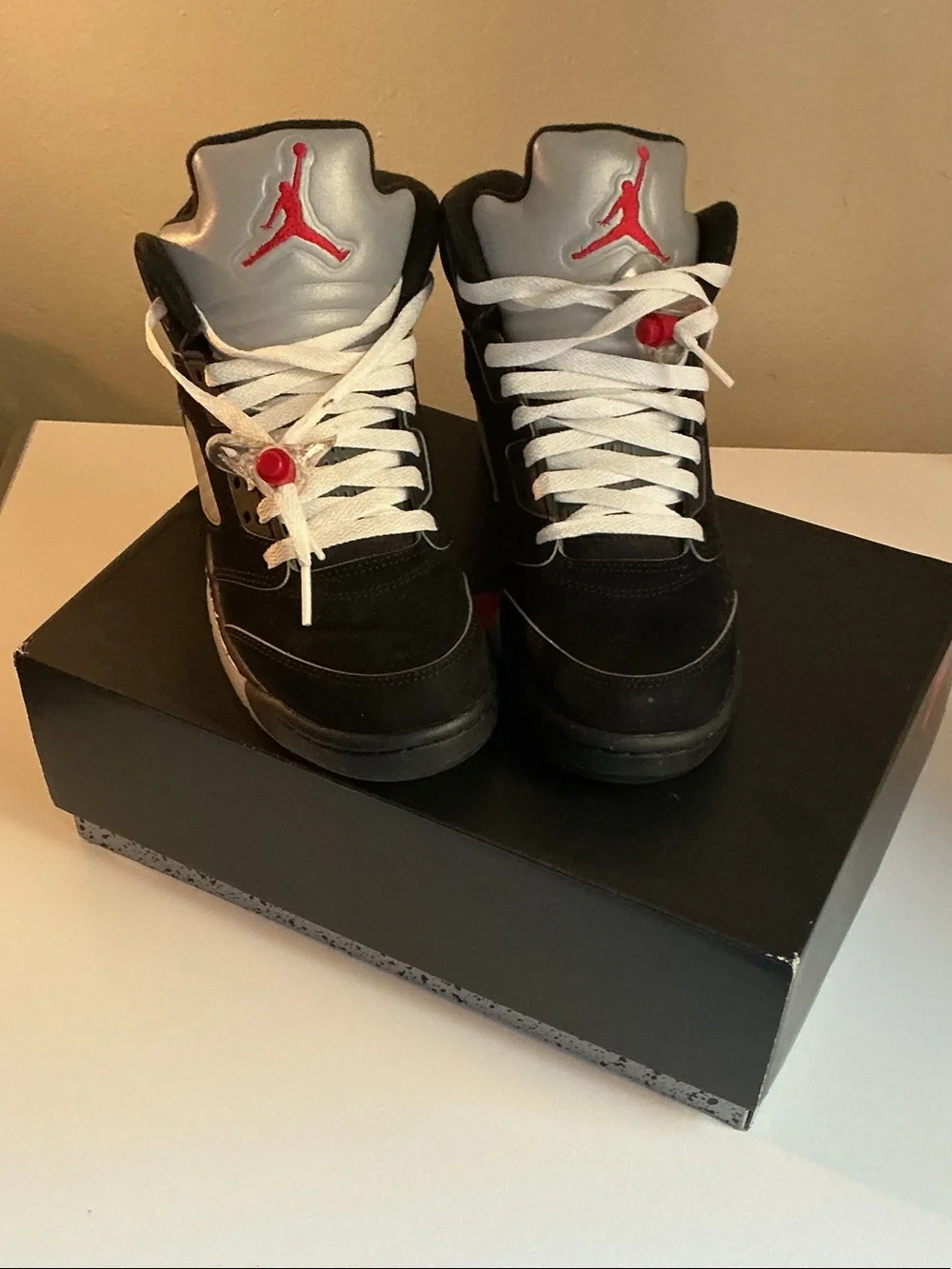Jordan Black/White/Red Retro High-Top Sneakers reimagined