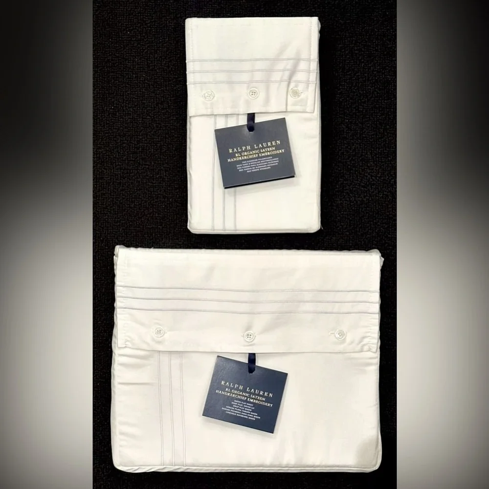 $360 NEW RALPH LAUREN HOME QUEEN FLAT SHEET + STD PILLOWCASE SET 624TC H…