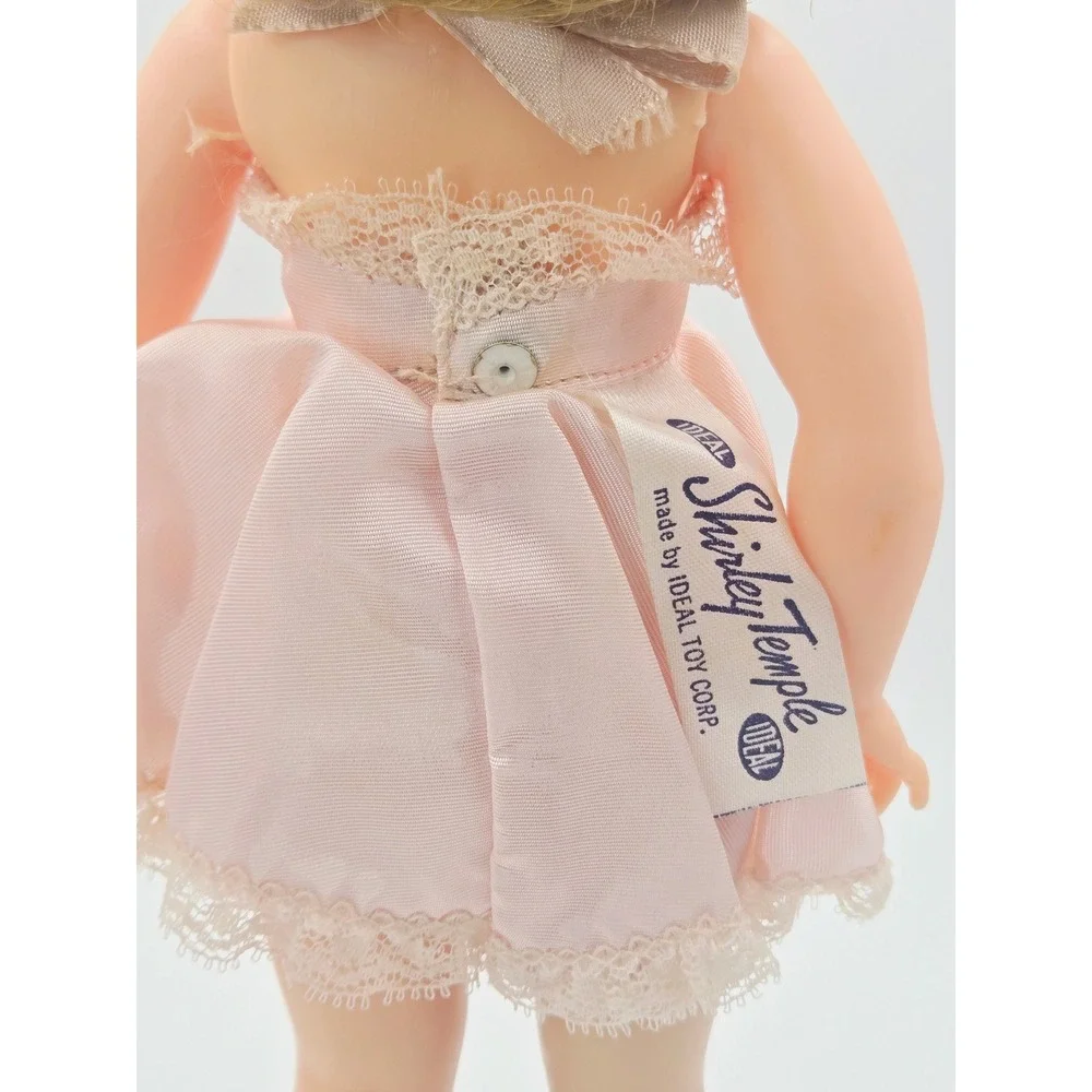Vintage Shirley Temple Doll Ideal Toy Corp Pink Lace Dress Original Box 12in