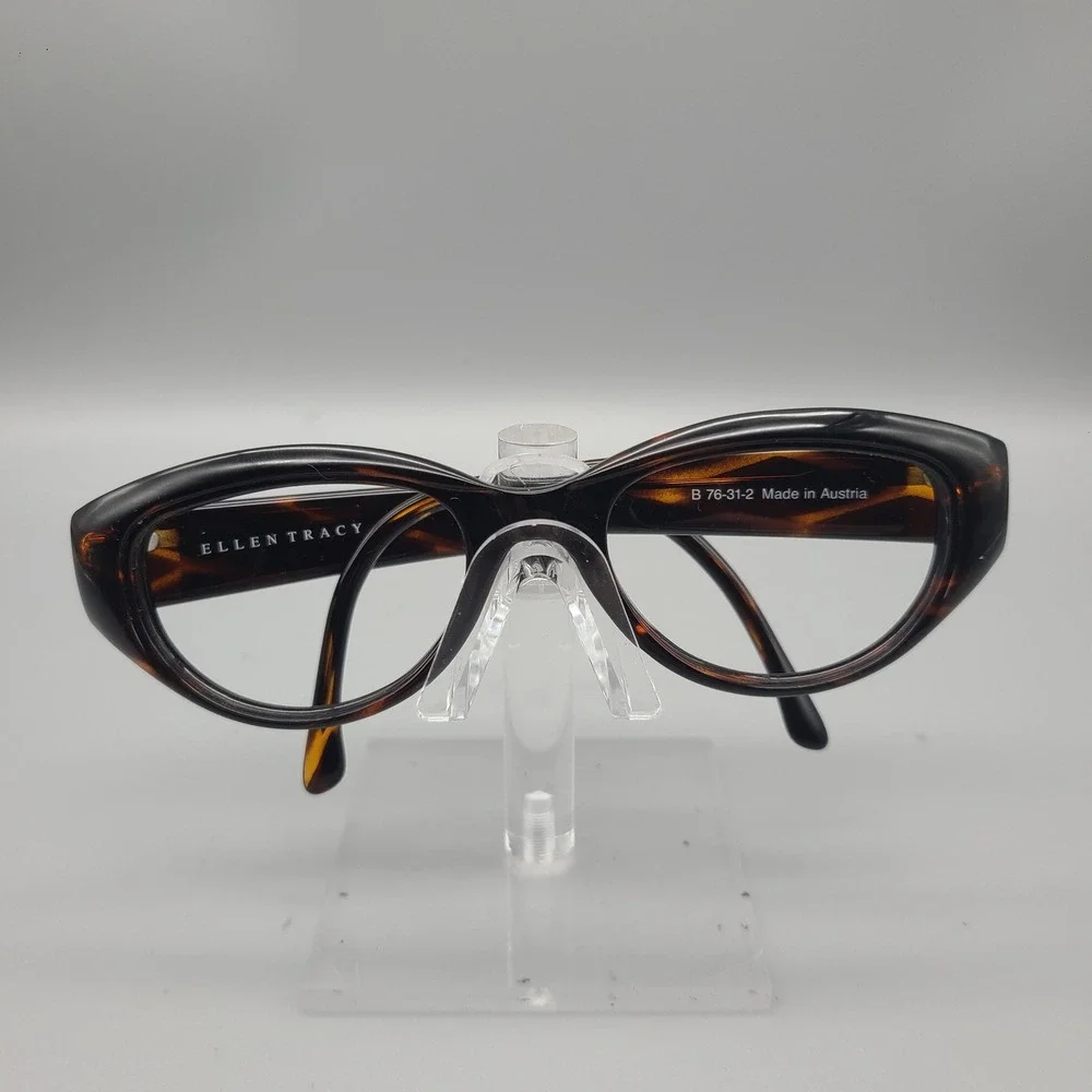 Ellen Tracy B 76-31-2 Tortoise Cat Eye Eyeglass Frames Made in Austria Womens