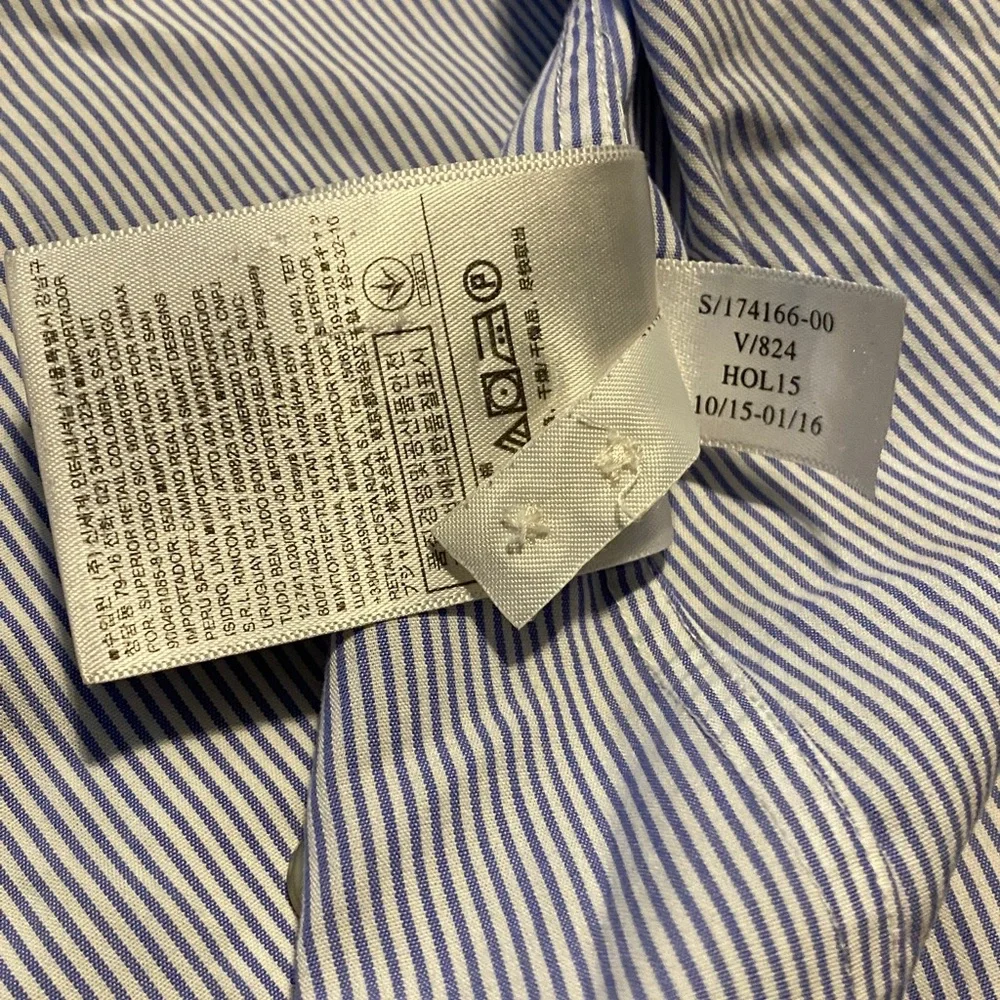 Banana Republic Men's Sky Blue striped Dress Shirt