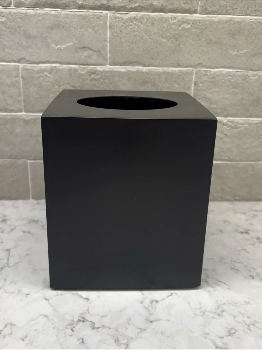 Tissue Box Cover Black, Square Acrylic Tissue Holder, Decorative New!