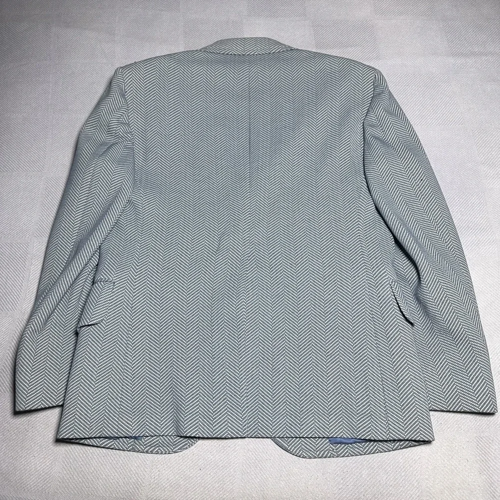 Vintage 70s Richman Brothers Herringbone Sportsman Knit Blazer 39S Made in Japan