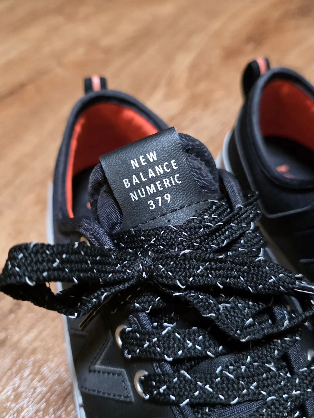 New Balance black leather