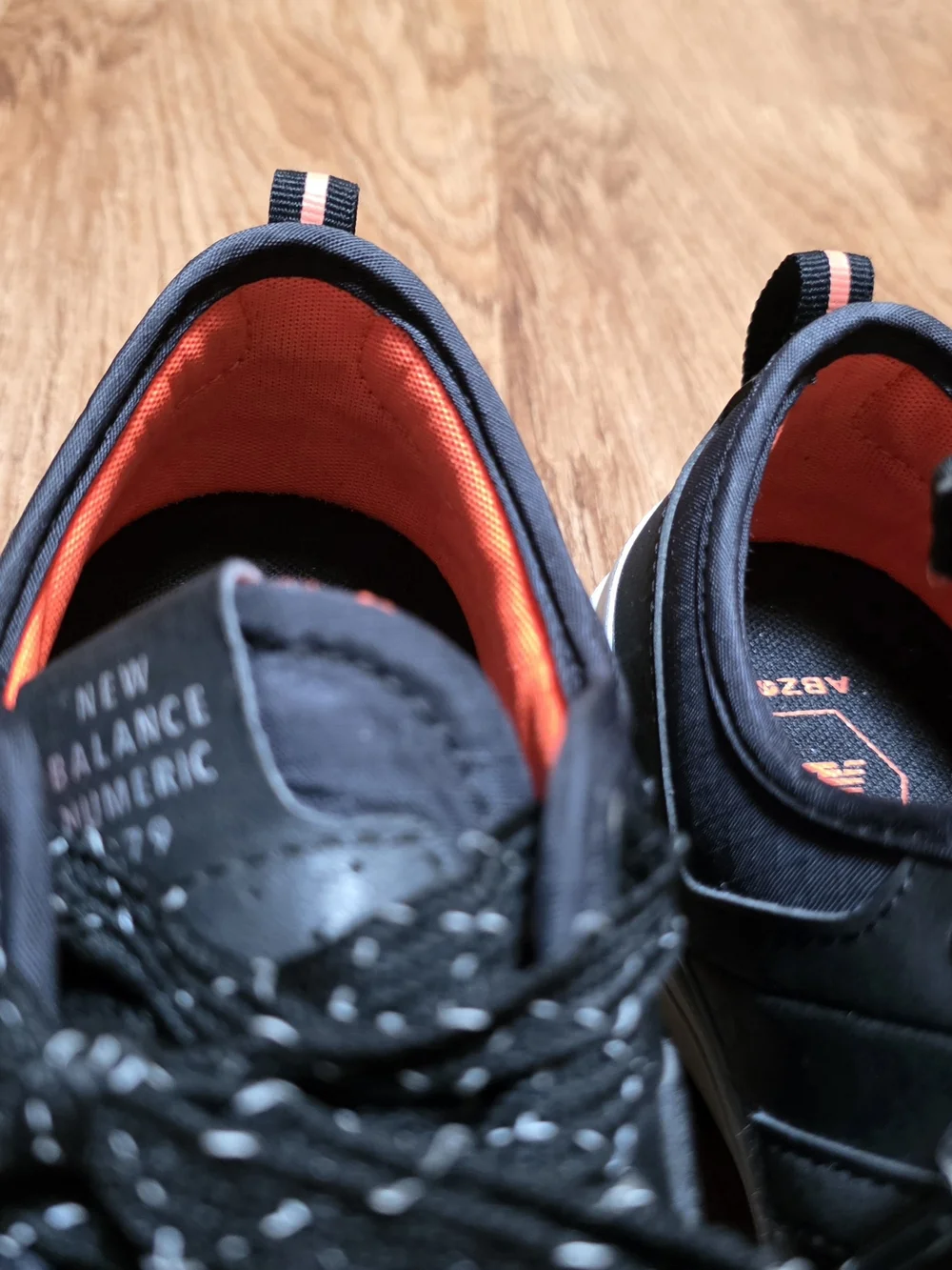 New Balance black leather