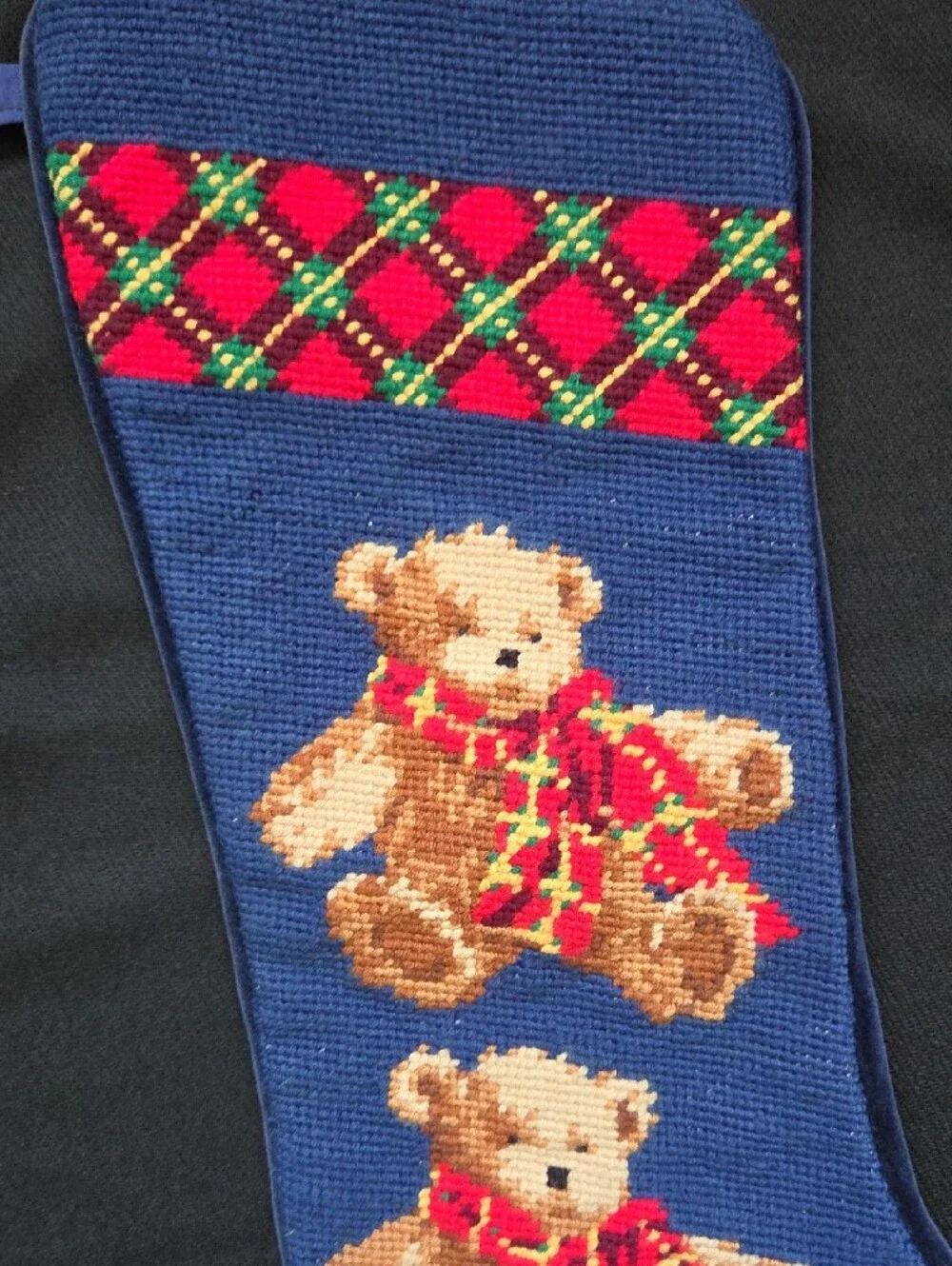 N/A needlepoint blue