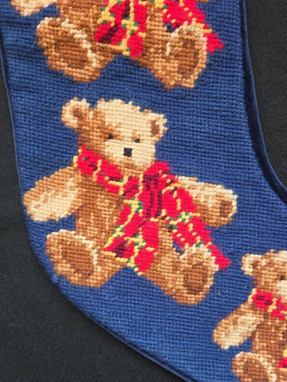 N/A needlepoint blue