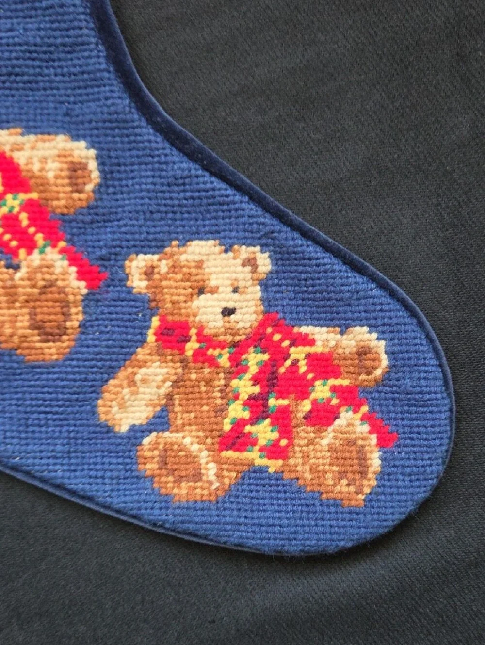 N/A needlepoint blue