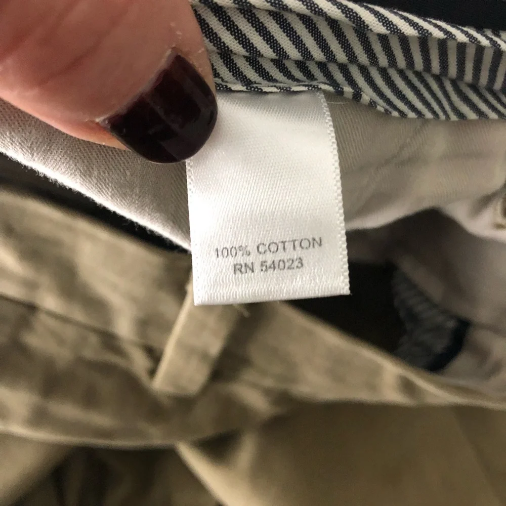 Banana Republic Pants Mens 33/34x32 Aiden Fit Chino Casual Flat Front Tan Khaki