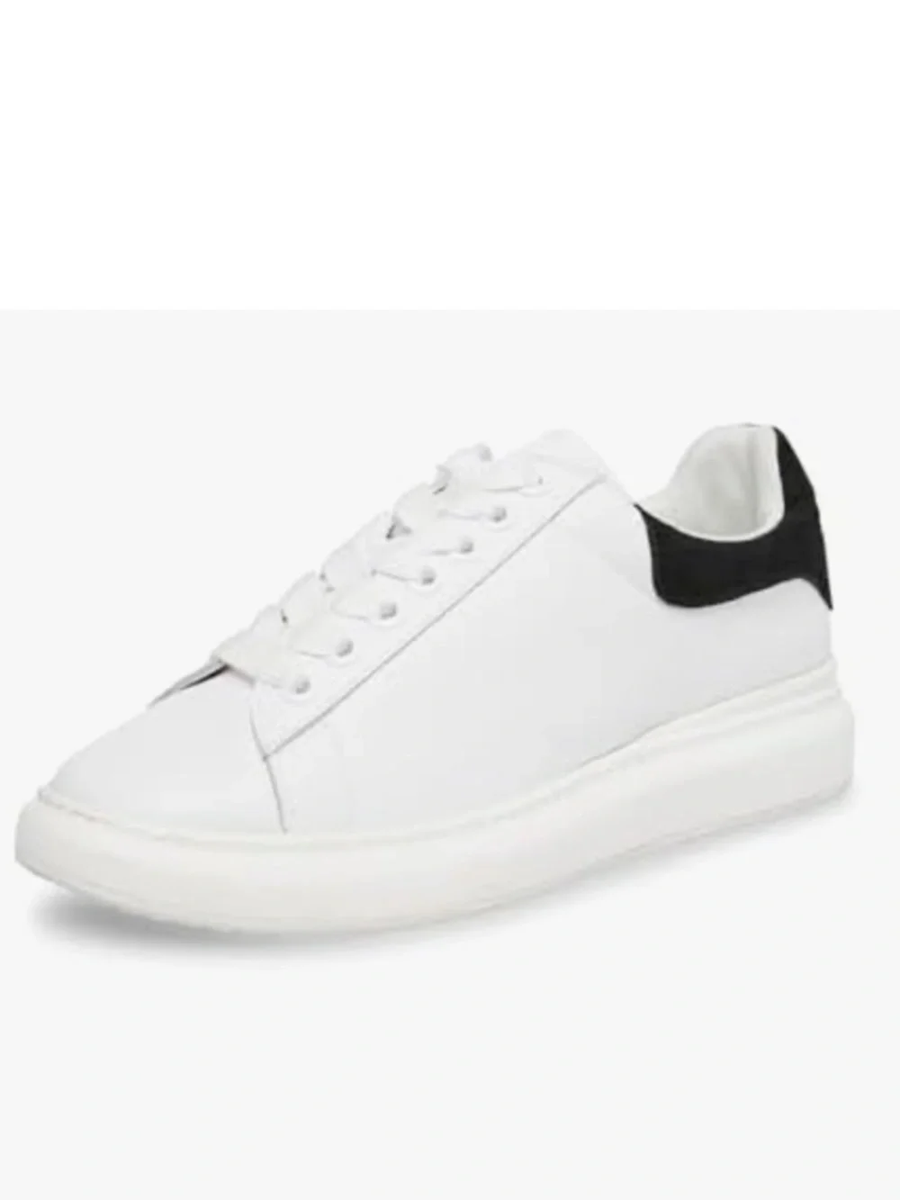 NWOT Steve Madden Gaines White/Black Faux Leather Platform Sneakers Women’s 11M