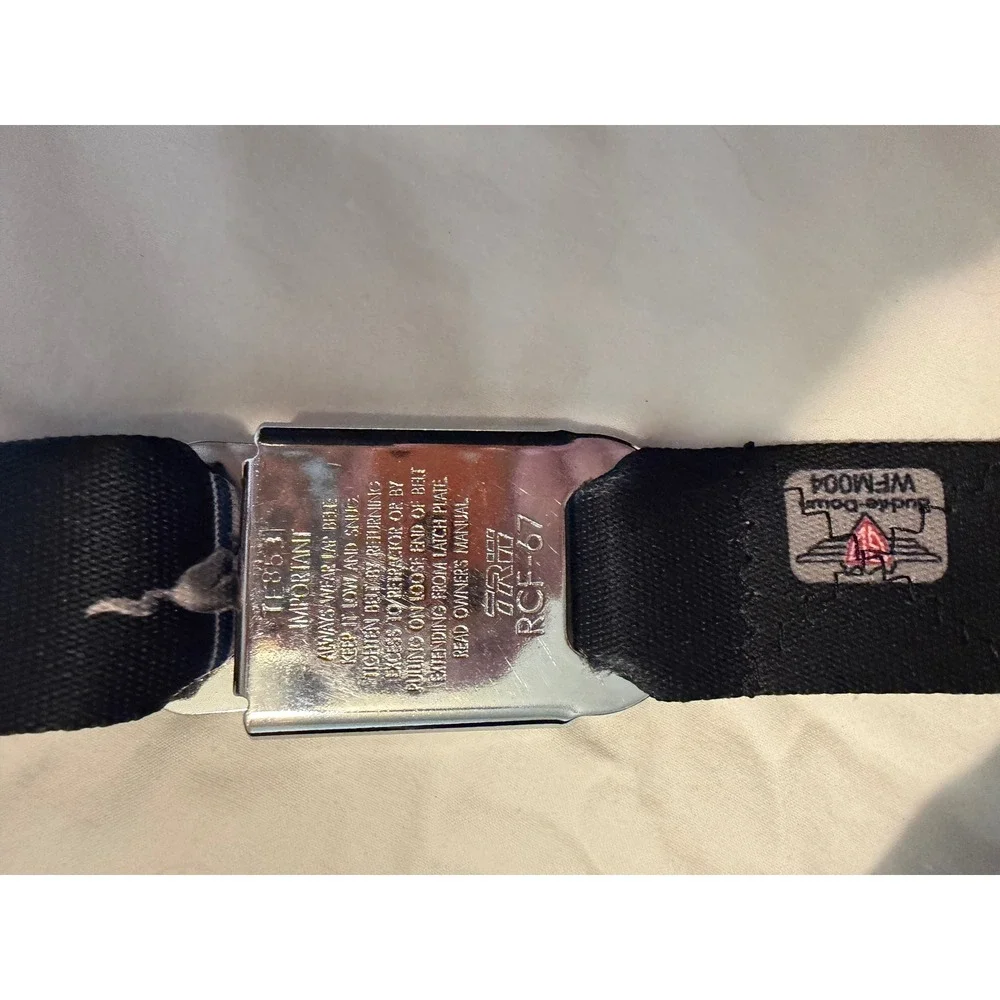 Buckle-Down Ford Mustang Seatbelt Belt Chrome Buckle Adjustable Made in USA