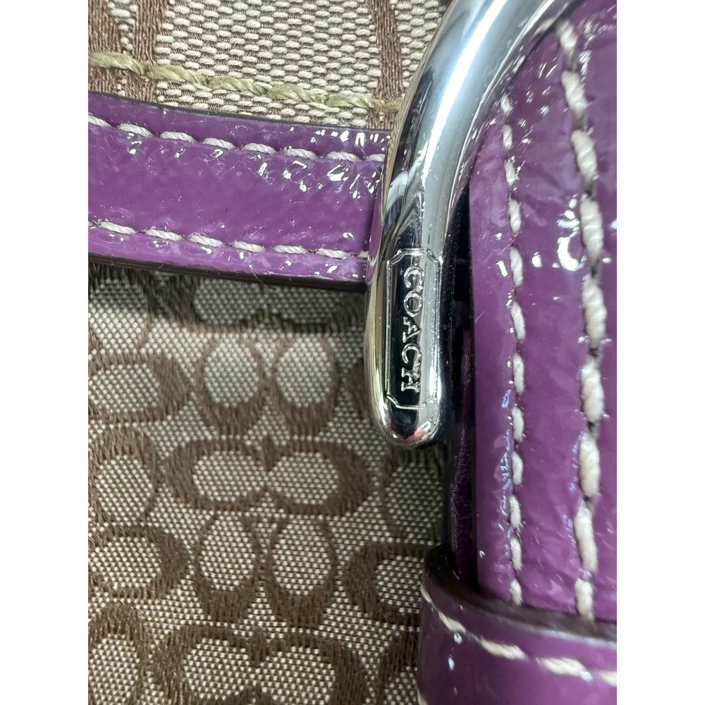 Coach purple hardware trim