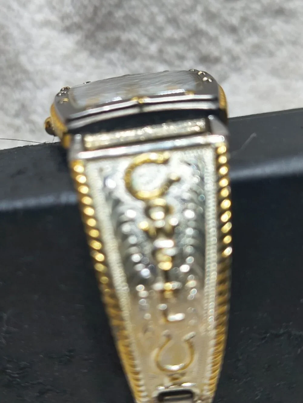 Montana Silversmiths Watch Cowgirl Up Silver Gold Texas Stars New Bat Works ECU