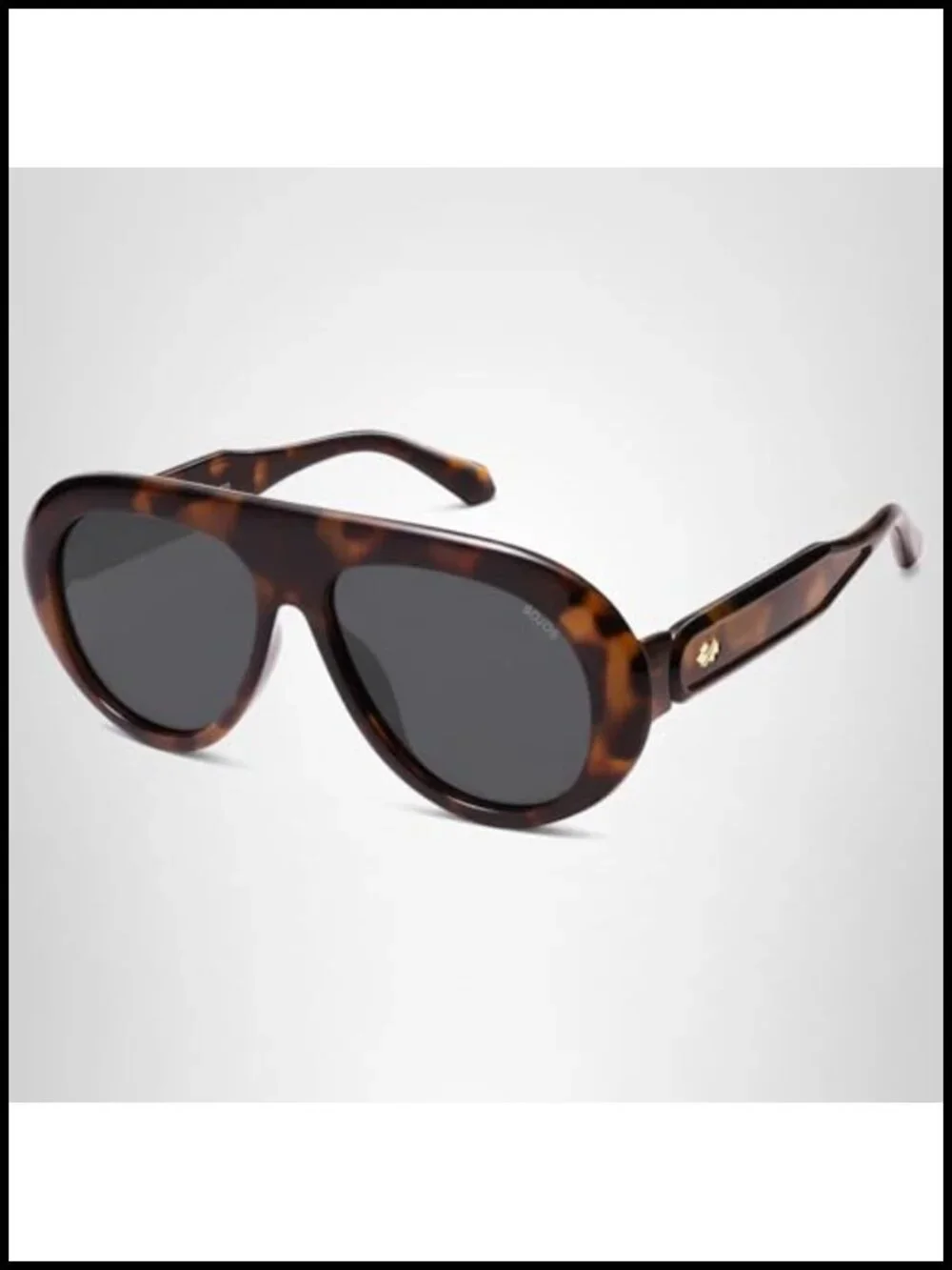 Oversized Polarized Aviator Sunglasses UV Protection Retro 70s Style