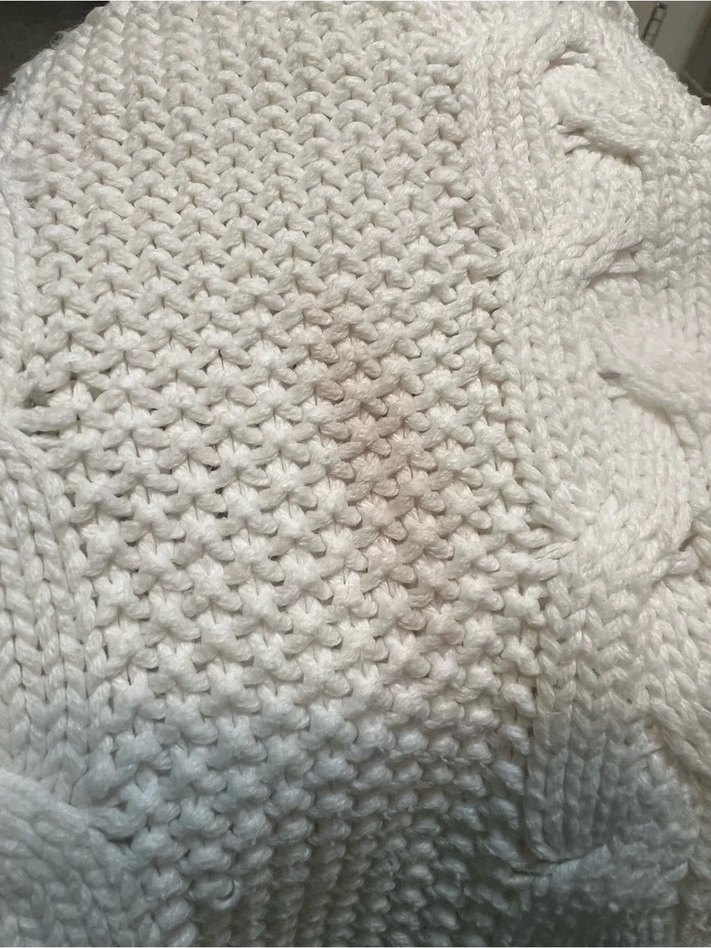 Carter's Sweater Dress White Ruffle Cableknit 6-6x